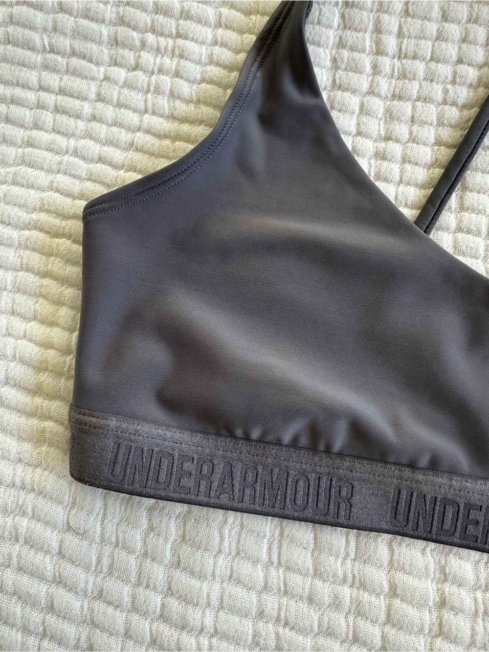 Under Armour Womens XS Gray Logo-Band Sports Bralette